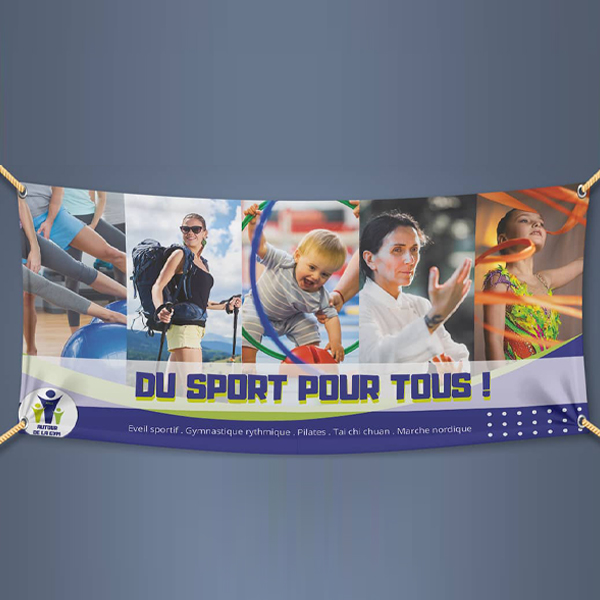 Banderole Association Sportive et Beach Flag ADLG
